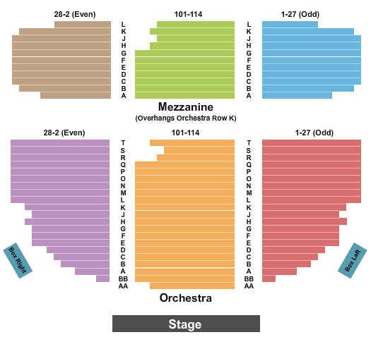 Broadhurst Theatre BOOP! Seating Chart